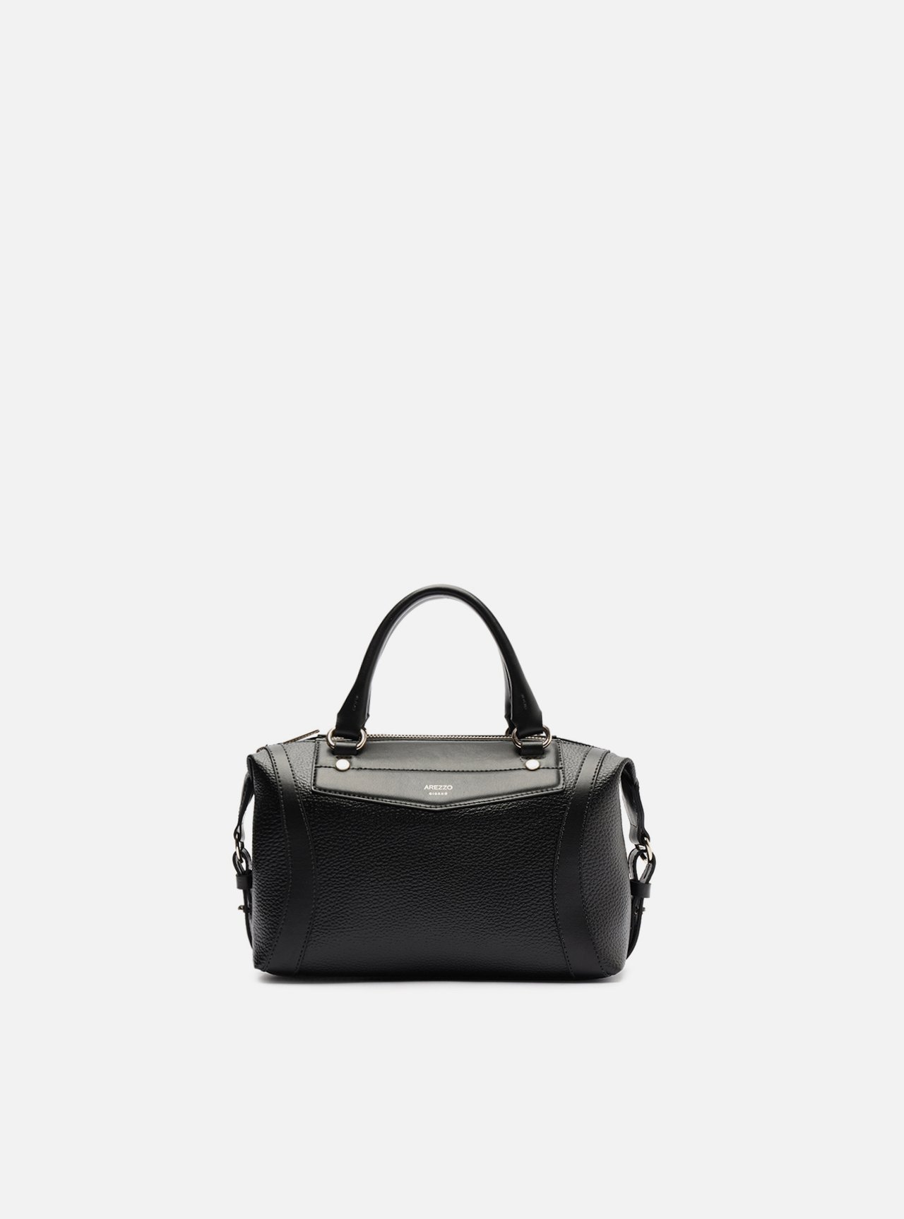 Bolsa Tiracolo Preta Pequena Detalhe Moldura — foto 1