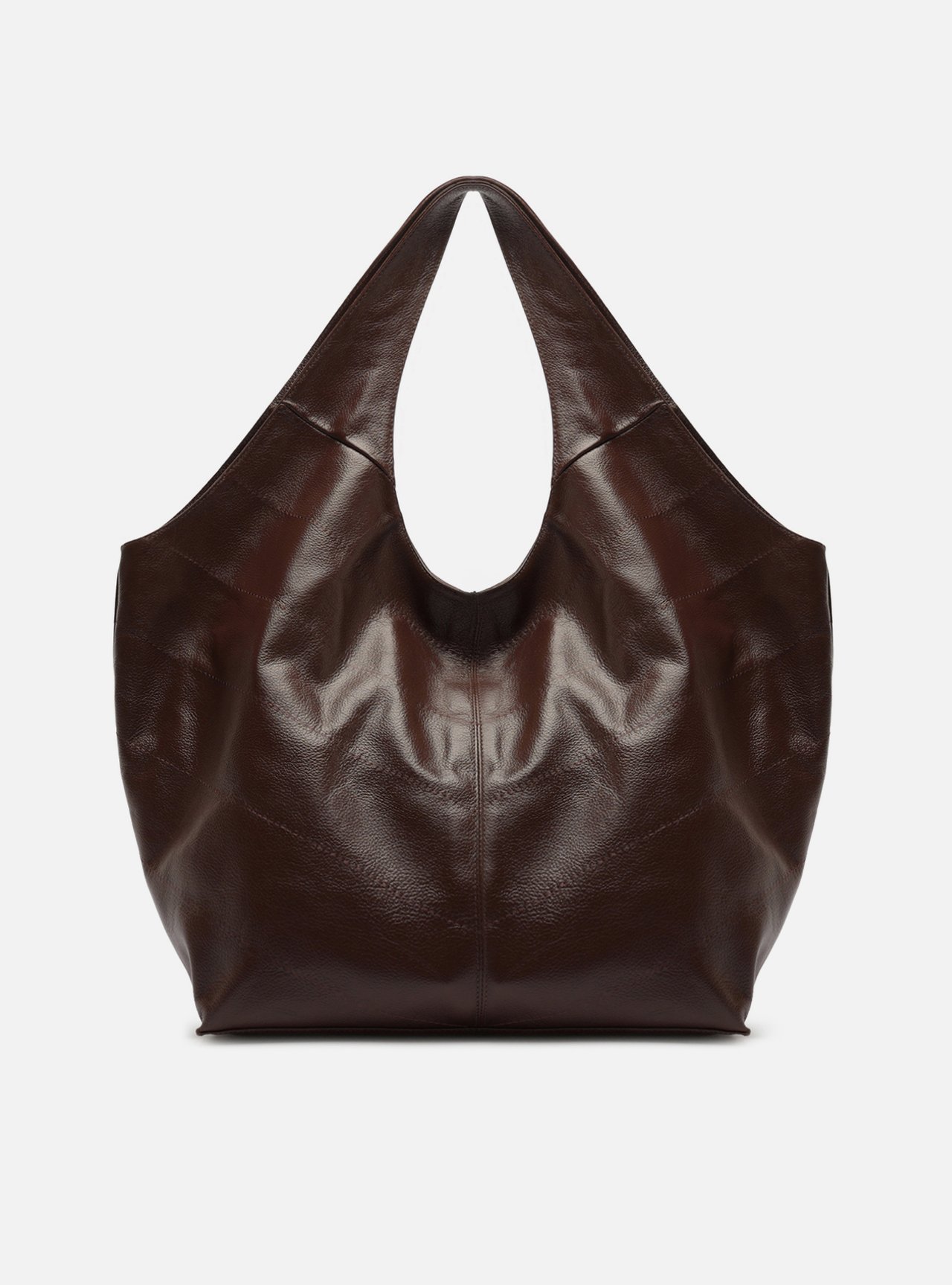 Bolsa Hobo Marrom Cocoa Couro Ísis Grande — foto 3
