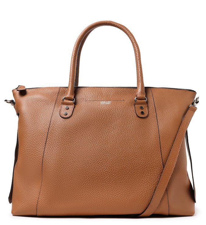 Bolsa Shopping Marrom Couro Amalfi Grande