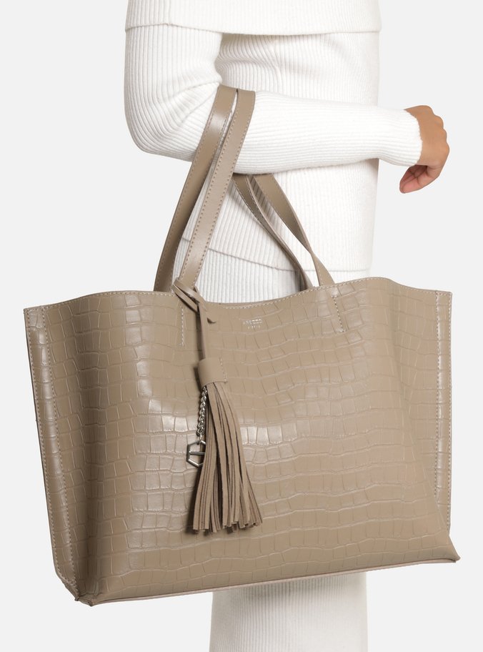 Bolsa Shopping Cinza Grande