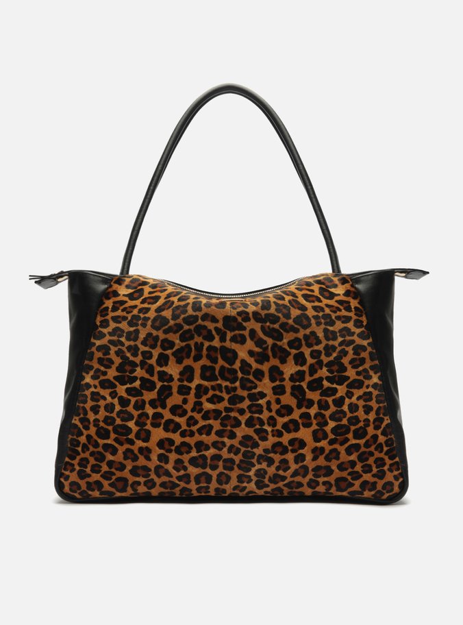 Bolsa Shopping Animal Print Grande Tag Metal