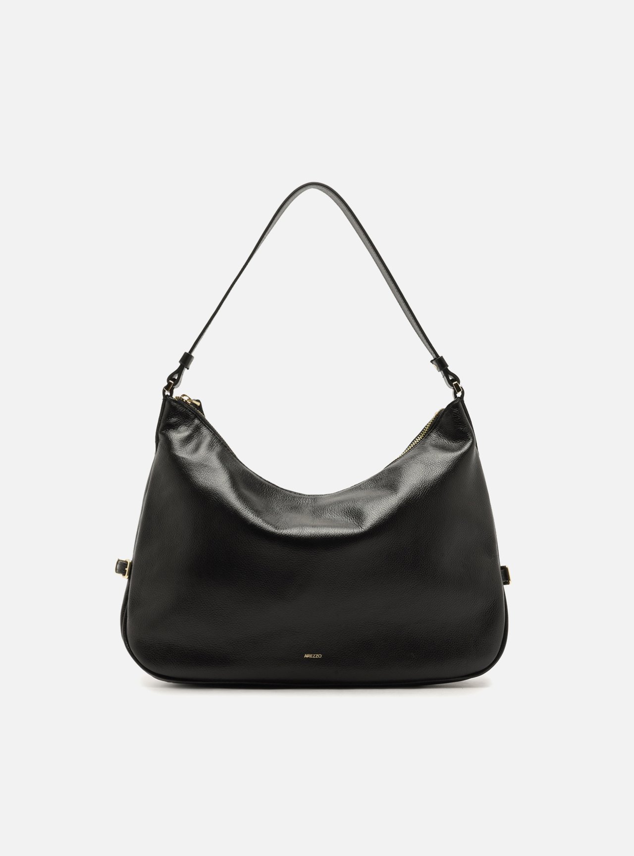 Bolsa Hobo Marrom Média Fivela Metais — foto 1