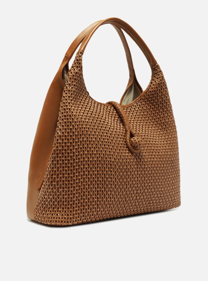 Bolsa Hobo Marrom Couro Grande Tressê Lenny