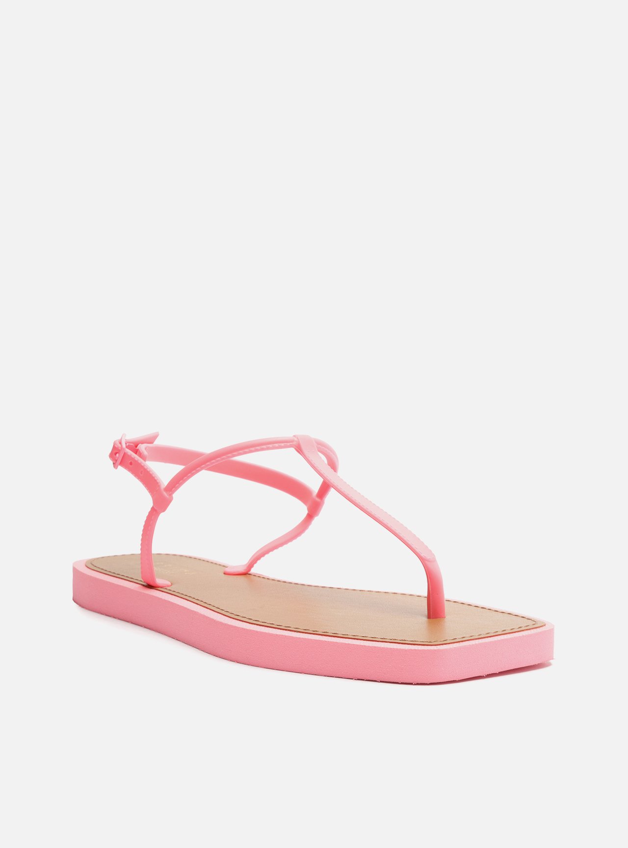 Sandália Rasteira Rosa Slim Square Brizza — foto 2