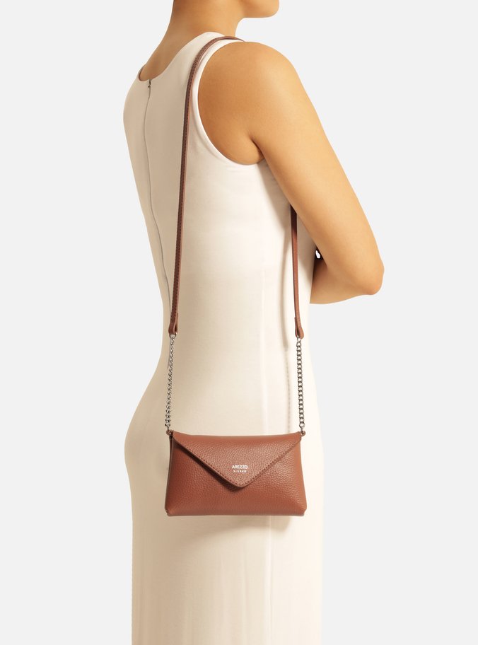 Bolsa Tiracolo Marrom Giorno Pequena Envelope