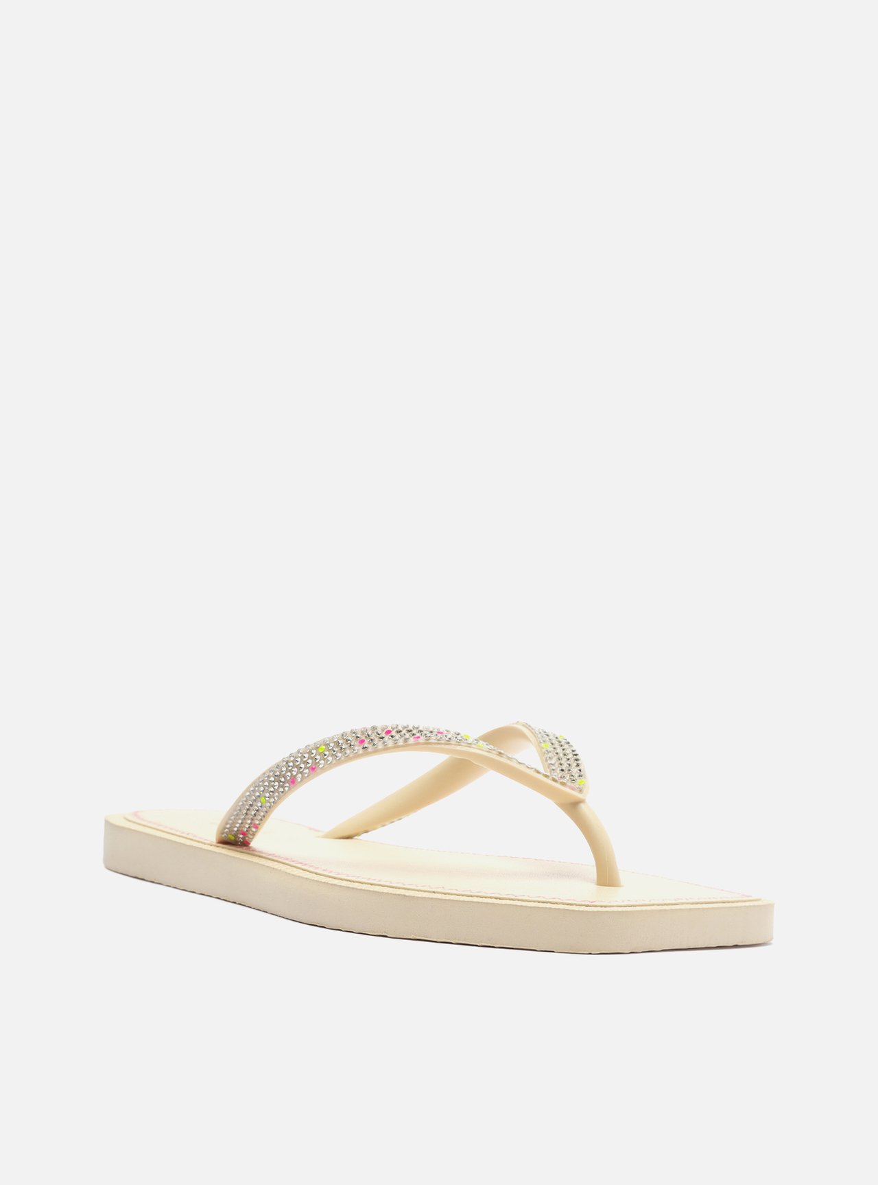 Chinelo de Dedo Off-White Recouro Square Strass — foto 2