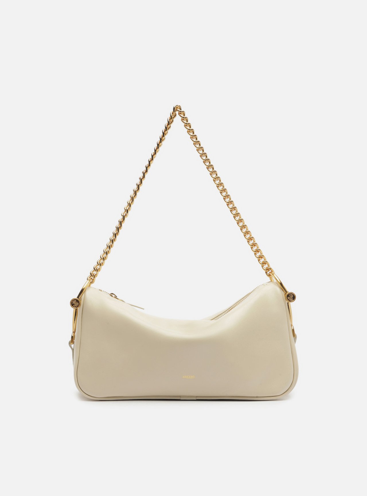 Bolsa Shoulder Off White Couro Média Corrente — foto 1