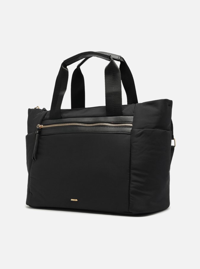バッグ EYELETS NYLON TOTE BAG (BLACK) 3112B Bolsa Tote Nylon Preto Grande | Arezzo