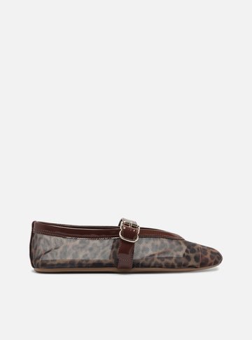 Sapatilha Animal Print Tela Fivela