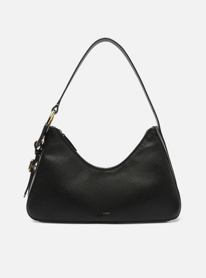 Bolsa Shoulder Preta Couro Média Metais Lenny Niemeyer