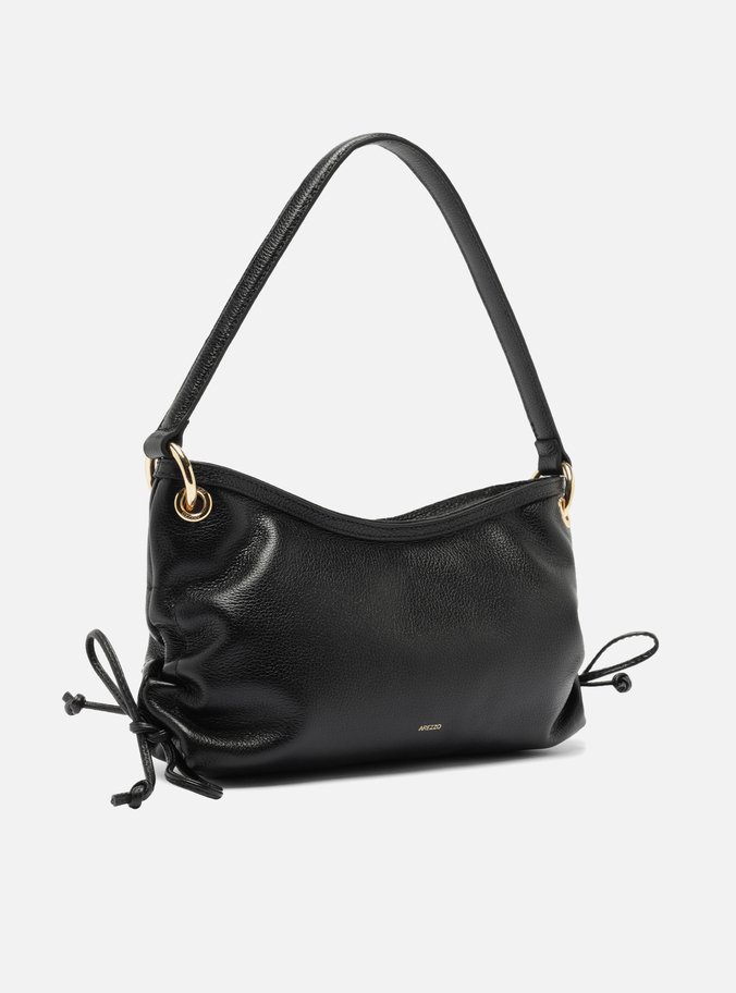 Bolsa Tiracolo Couro Preta Média