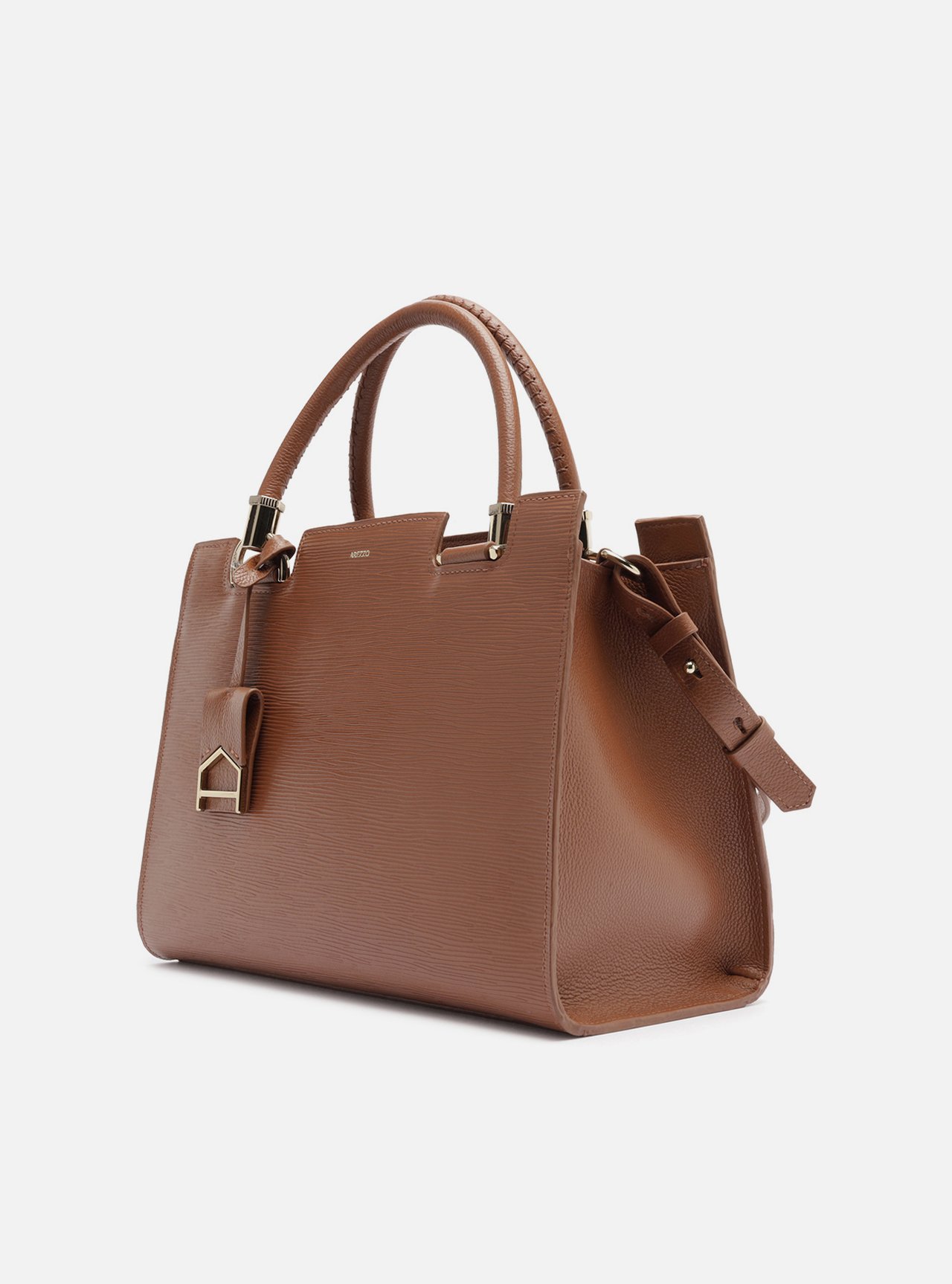Bolsa Tote Marrom Couro Abraccio Grande — foto 2