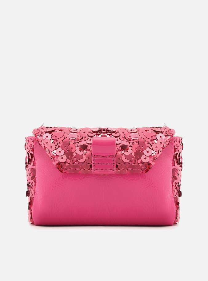 Mini Bag Rosa Paetê