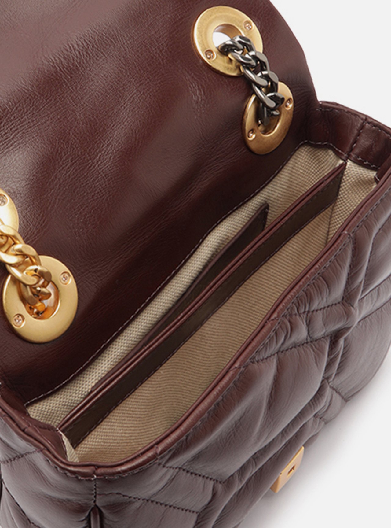 Bolsa Tiracolo Bordô Couro Emma Média — foto 4