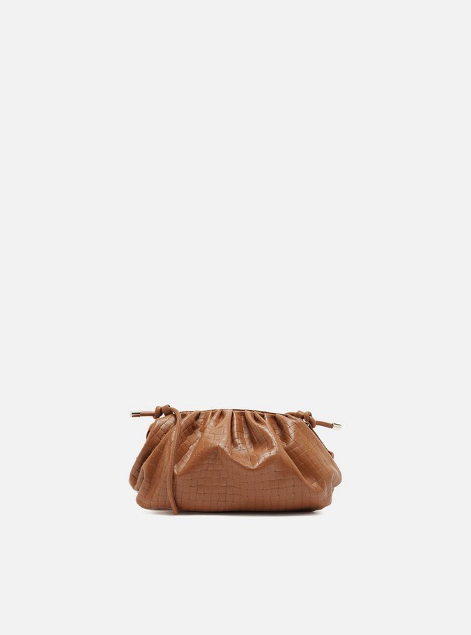 Bolsa Tiracolo Marrom Couro Tressê Pequena