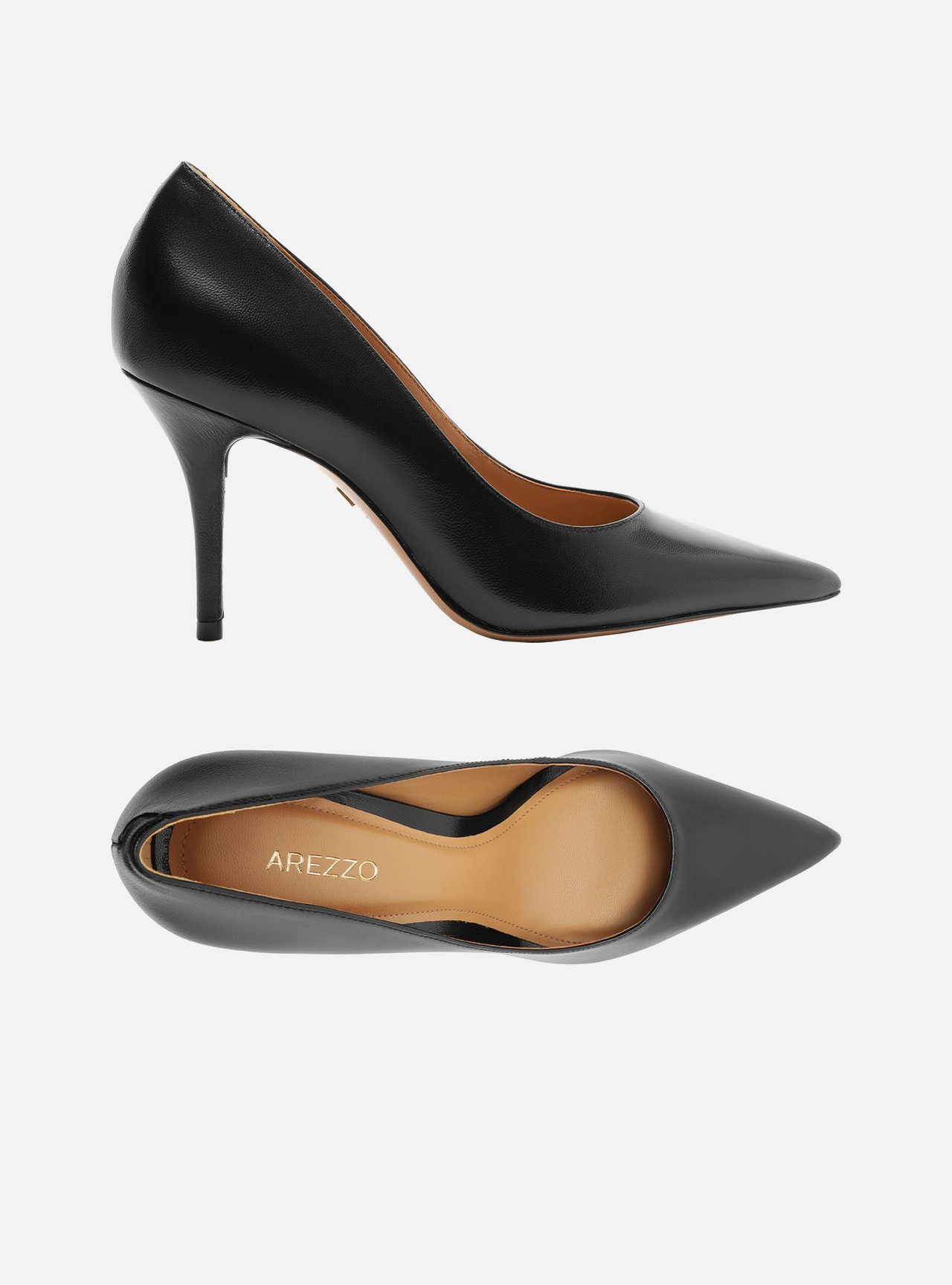 Scarpin Preto Couro Salto Fino Essencial 85 — foto 5