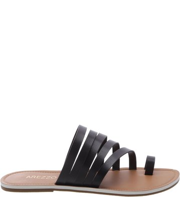 Rasteira Multitiras Preta