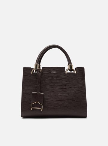 Bolsa Tote Marrom Couro Abraccio Média