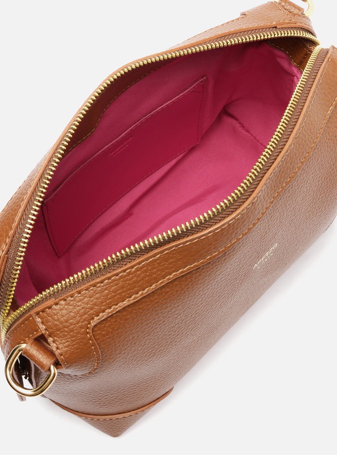 Bolsa Tiracolo Marrom Pequena Recortes