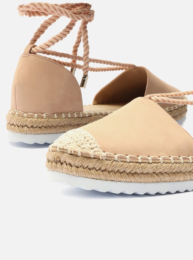 Espadrille Nude Salto Rasteiro