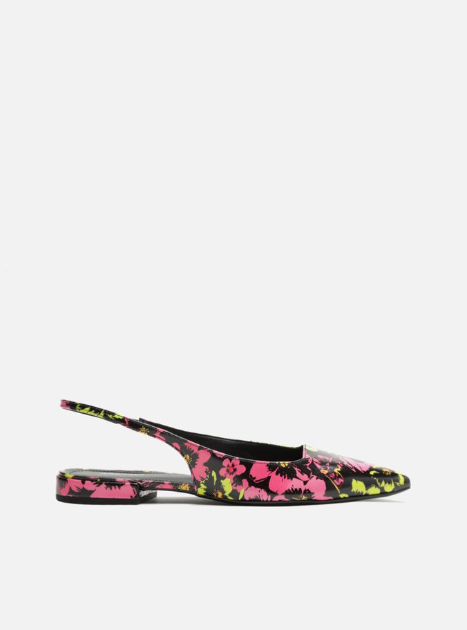 Sapatilha Color Estampa Bico Fino Slingback