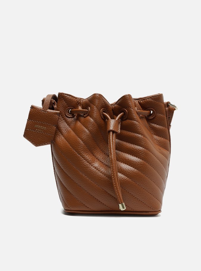 Bolsa Bucket Marrom Média Matelassê Bag Charm