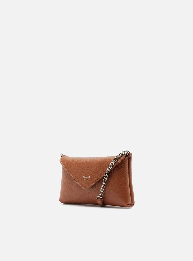 Bolsa Tiracolo Marrom Giorno Pequena Envelope