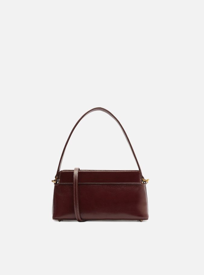 Bolsa Tiracolo Bordô Couro Pequena Victória