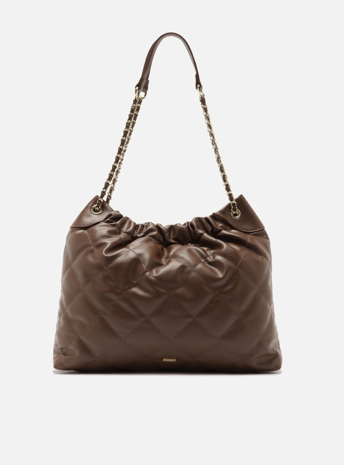 Bolsa Tiracolo Marrom Grande Matelassê