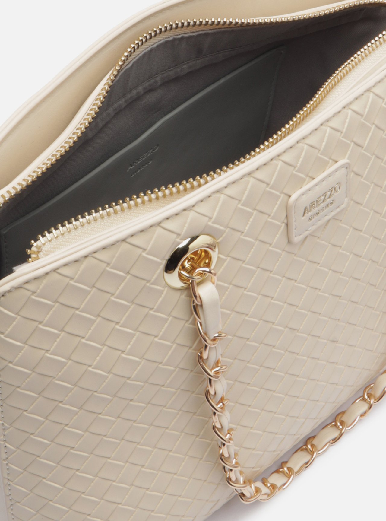 Bolsa Shopping Off White Tressê Média Corrente — foto 4