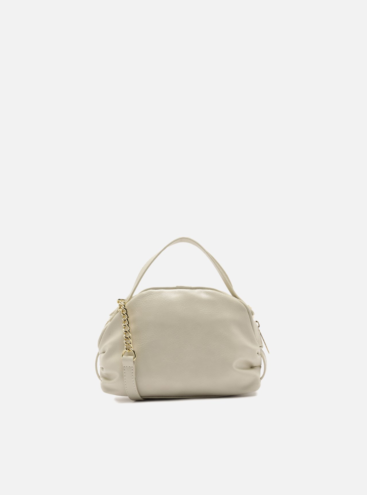 Bolsa Tiracolo Off White Pequena Corrente Dourada — foto 3