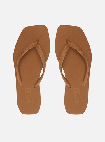 Chinelo de Dedo Marrom Básico Square Brizza