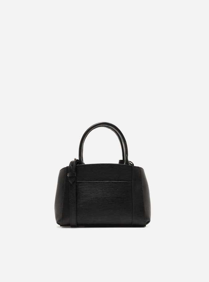 Bolsa Tote Preta Couro Bella Pequena