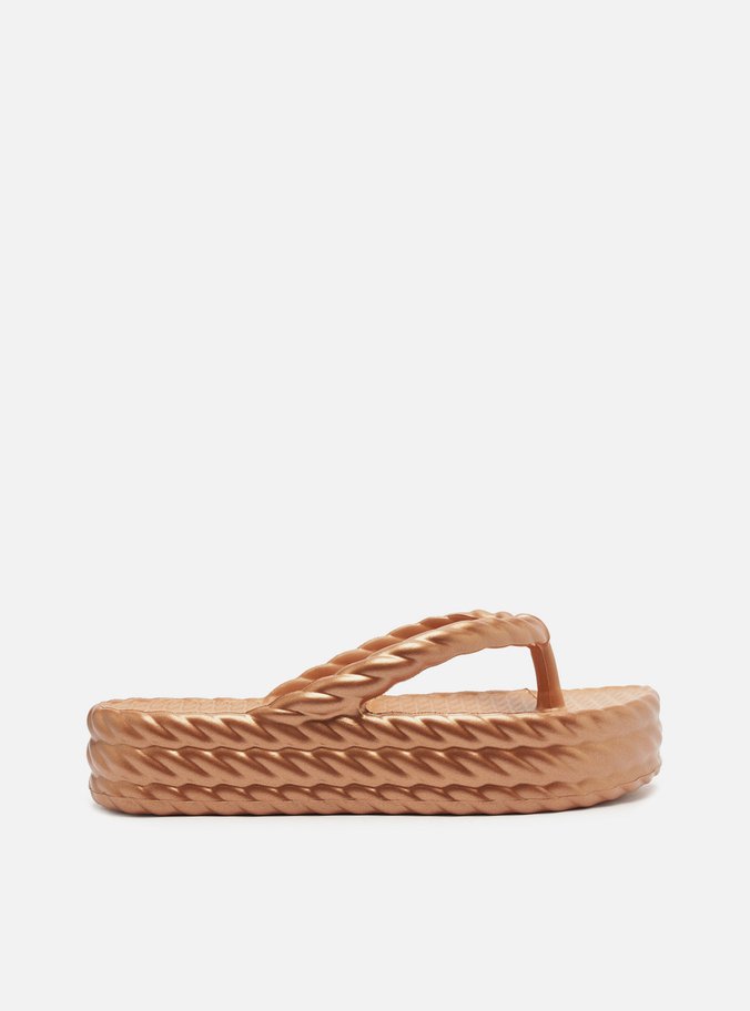 Sandália Marrom Flatform Marrocos Mid