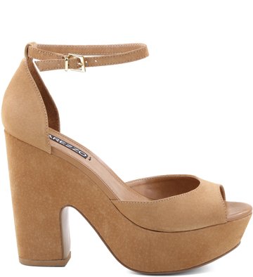 Plataforma Nobuck Tan
