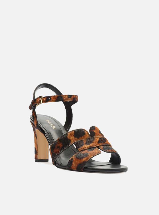 Sandália Animal Print Salto Bloco