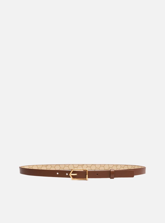 Cinto Marrom Escuro Couro Fino Neutral Desire
