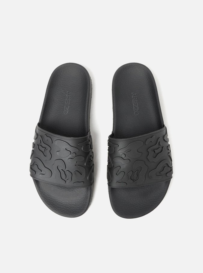Slide Preto Animal Print Brizza