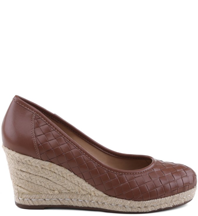 Scarpin Tramado Marrom