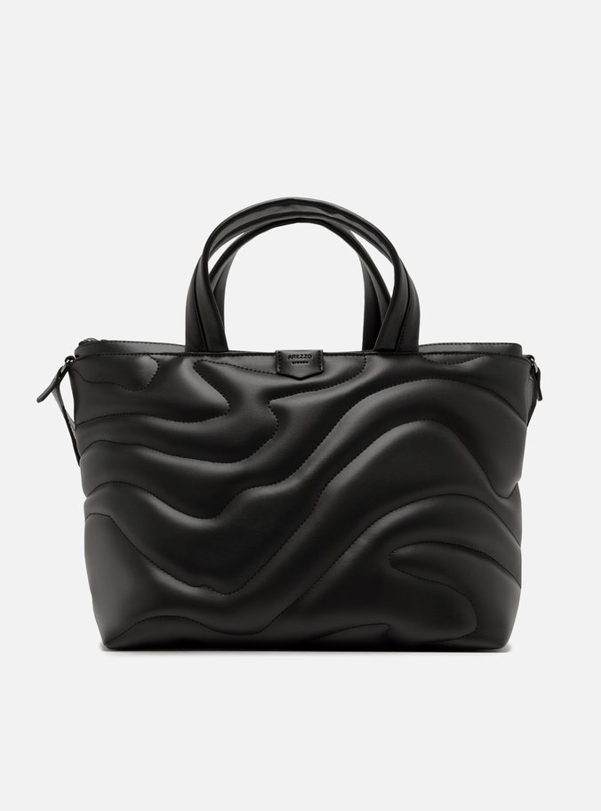 Bolsa Tote Preta Waves Grande