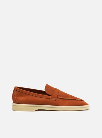 Mocassim Marrom Nobuck Tira Detalhe