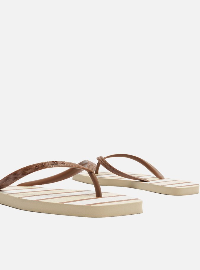 Chinelo Marrom Listrado Brizza