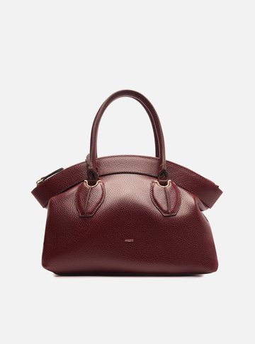 Bolsa Tote Vermelha Couro Grande Moderna