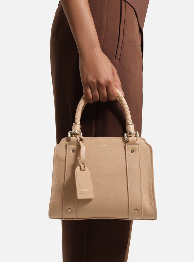 Bolsa Tote Couro Nude Piazza Média