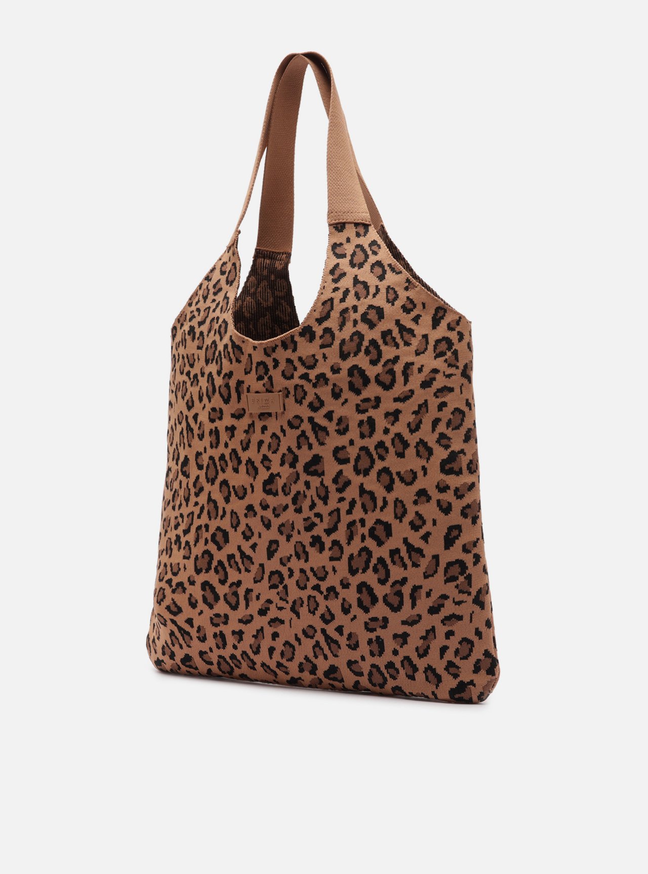 Bolsa Shopping Animal Print Knit Grande Brizza — foto 2