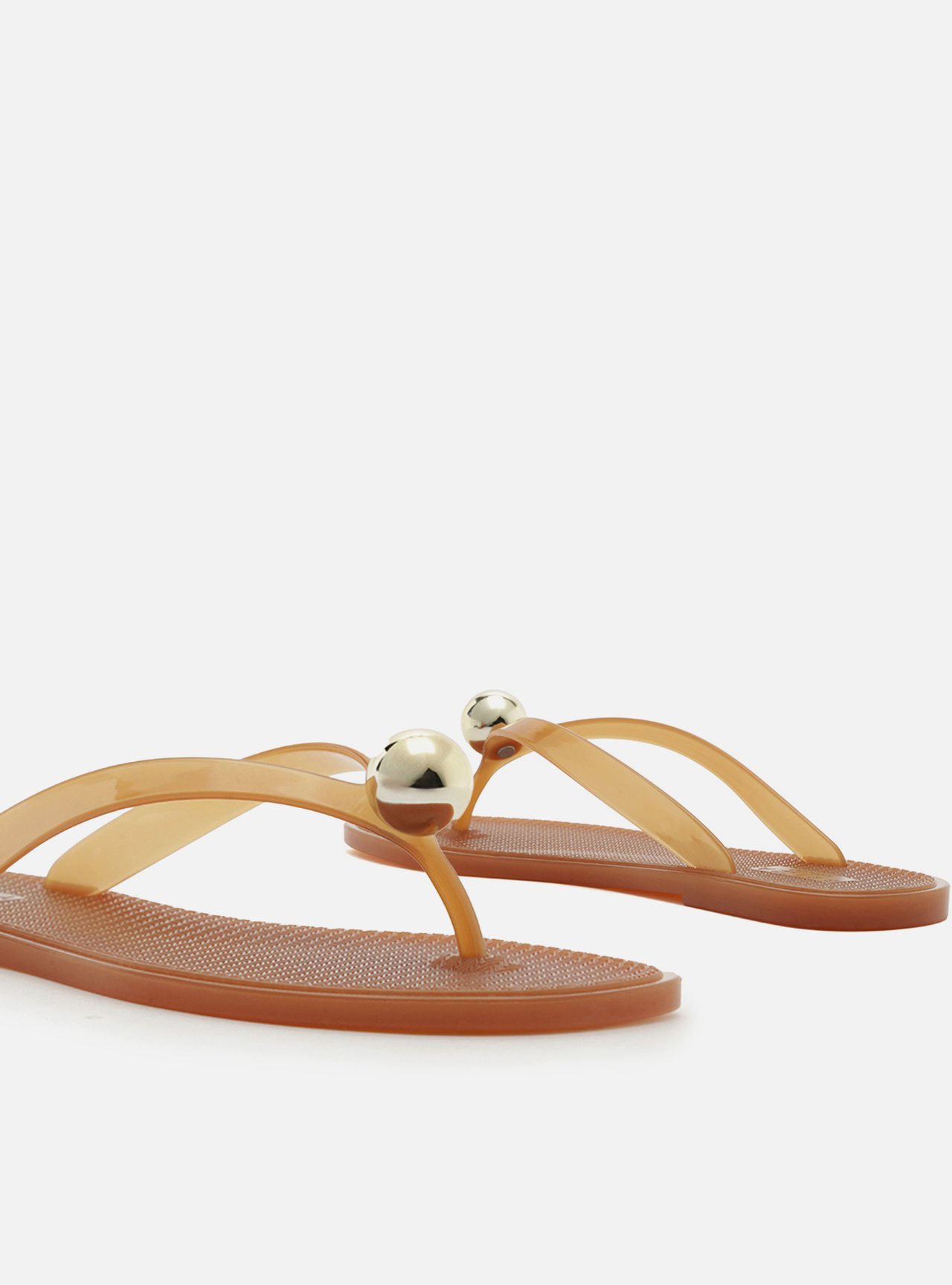 Chinelo Marrom Jelly Glow Esfera Metal — foto 4