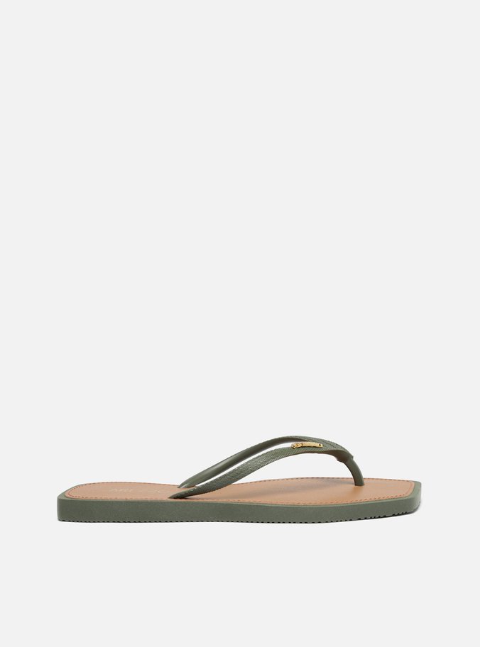 Chinelo de Dedo Verde Bico Quadrado Brizza