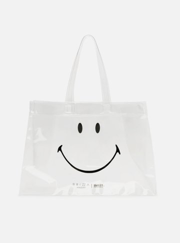Bolsa Shopping Transparente Vinil Liz Grande Smiley