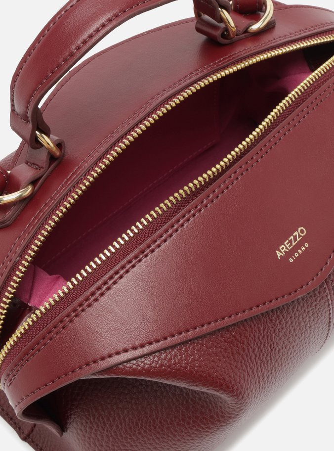 Bolsa Bowling Vermelha Média Mix Texturas