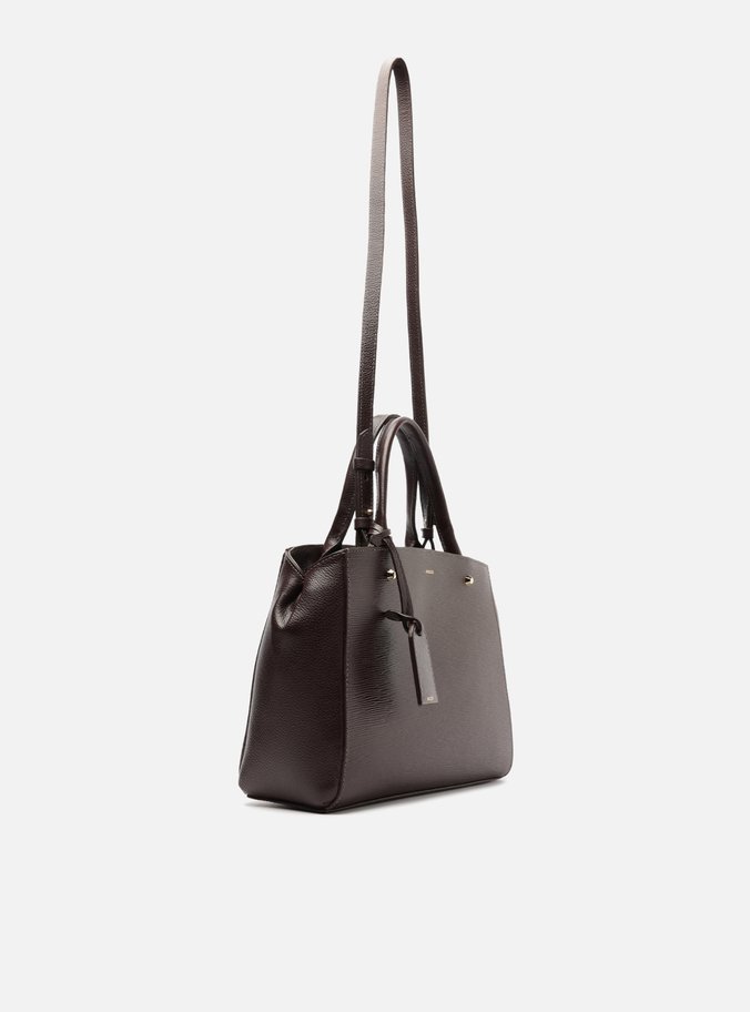 Bolsa Tote Marrom Couro Bella Média
